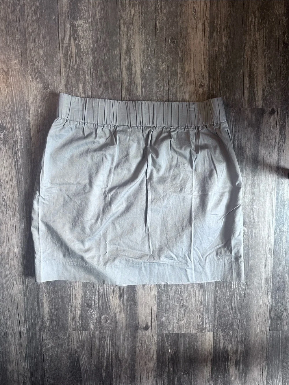 J. Crew Cotton Mini Skirt Size 8 J.Crew Pull-on Lightweight Muted Gray Skirt